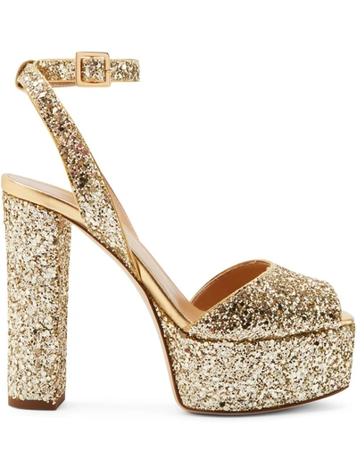 Shop Giuseppe Zanotti Betty Glitter Platform Sandals In Metallisch