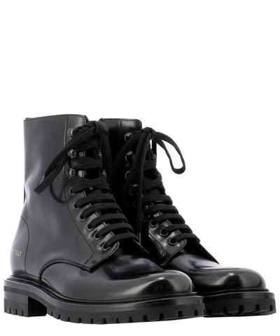 Shop Common Projects "combat" Military Boots In Black  