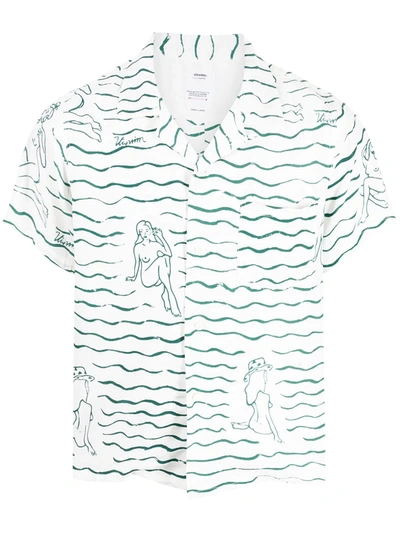 Shop Visvim Graphic-print Short-sleeve Shirt In 白色
