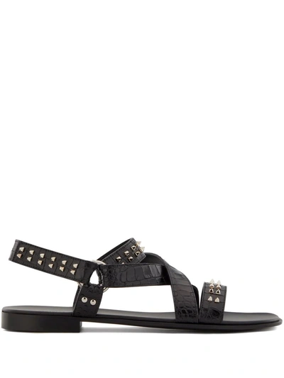 LIAM LEATHER STUDDED SANDALS