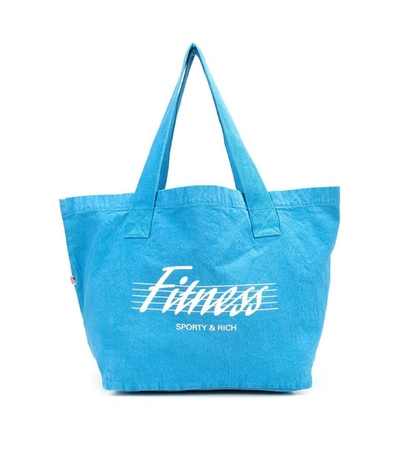 Shop Sporty And Rich 80s Fitness Tote Bag In Sapphire