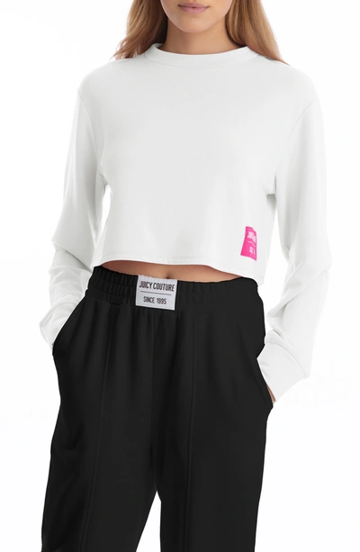 Shop Juicy Couture Logo Boxy Sweatshirt In White