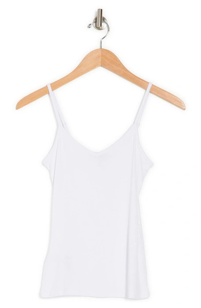 Shop Bcbgeneration Solid V-neck Knit Camisole In Optic White
