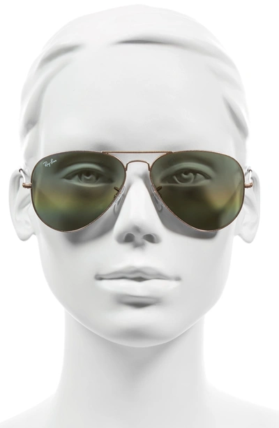 Shop Ray Ban Standard Icons 58mm Mirrored Rainbow Aviator Sunglasses In Blue Multi