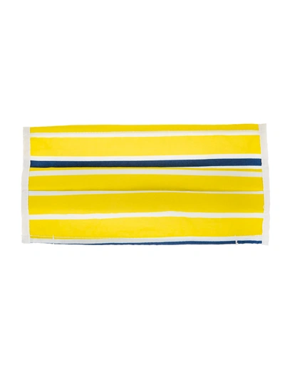Shop Fedeli Yellow And Blue Striped Face Mask In Giallo/blu/ottico