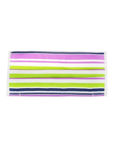 Shop Fedeli Lilac Mask With Multicolored Stripes In Violetto Ric. Bianco