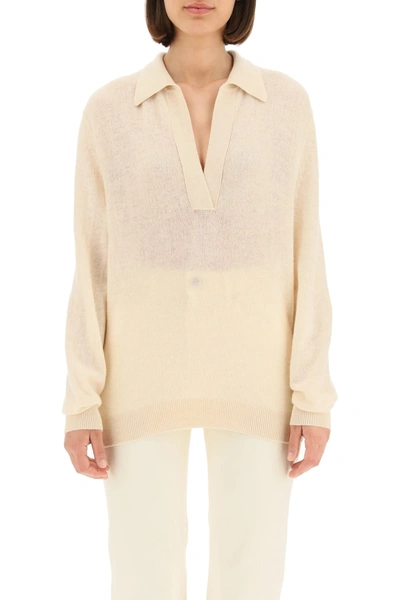 Shop Khaite Jo Sweater In Custard (beige)