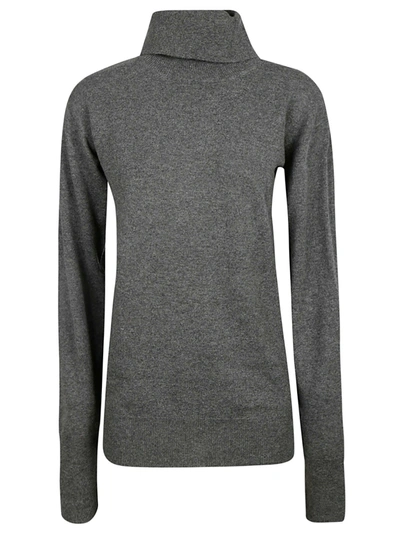 Shop Jil Sander Plain Ribbed Sweater In Grey