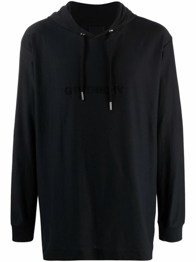 Shop Givenchy Black Cotton-jersey Hoodie