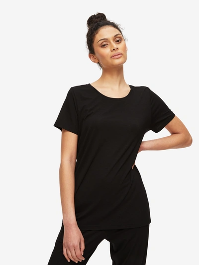 Shop Derek Rose Women's T-shirt Lara Micro Modal Stretch Black