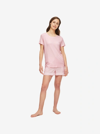 Shop Derek Rose Women's T-shirt Lara Micro Modal Stretch Pink