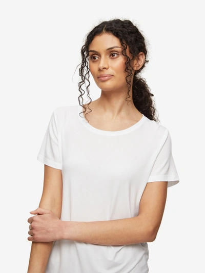 Shop Derek Rose Women's T-shirt Lara Micro Modal Stretch White