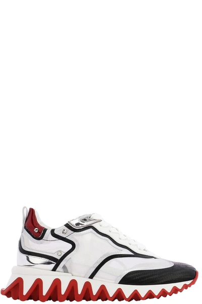 Shop Christian Louboutin Sharkina Sneakers In White