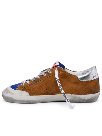 Shop Golden Goose White Suede Super Star Sneakers In Brown