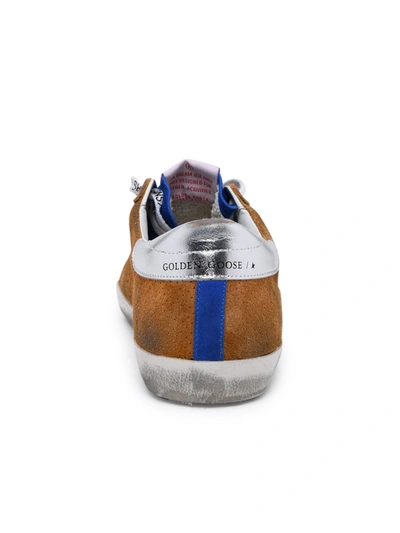 Shop Golden Goose White Suede Super Star Sneakers In Brown