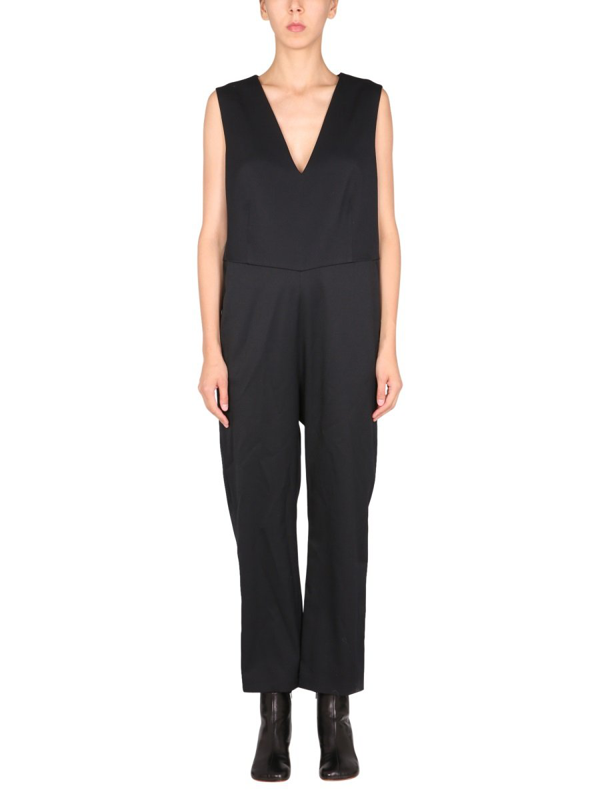Mm6 Maison Margiela One Piece Mixed Suit In Black Modesens