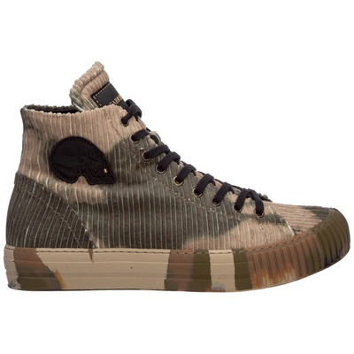 Shop Gabriele Pasini Men's Shoes High Top Leather Trainers Sneakers In Green