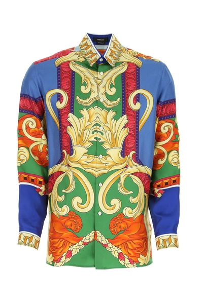 Shop Versace Medusa Renaissance Printed Shirt In Multi