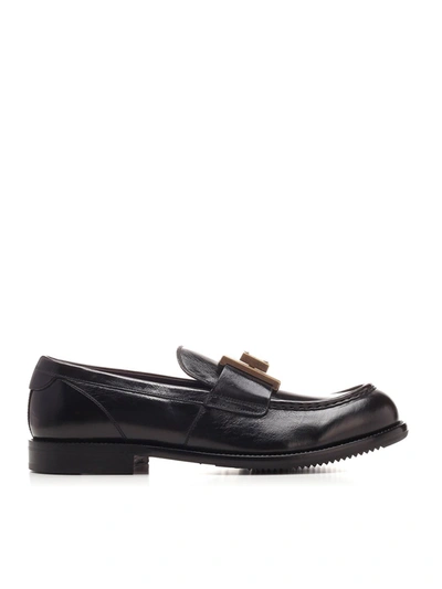 Shop Dolce & Gabbana Bernini Loafers In Black