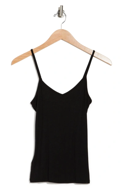 Shop Bcbgeneration Solid V-neck Knit Camisole In Black