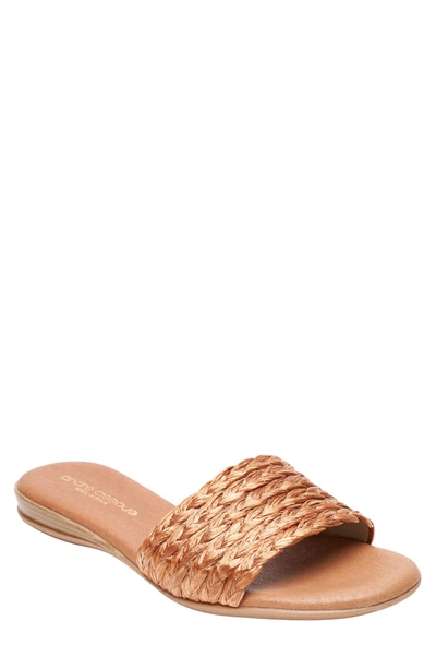Shop Andre Assous Nahala Slide Sandal In Copper