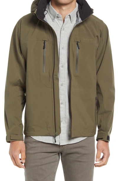 Shop Filson Reliance Regular Fit Waterproof Jacket In Olive Drab