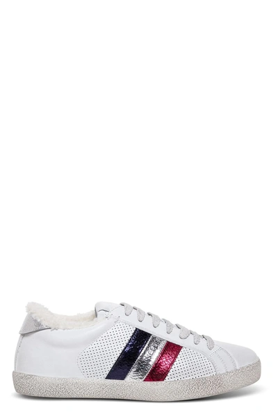 Shop Moncler Logo Detailed Low Top Sneakers In White