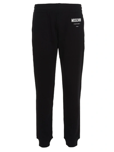 Shop Moschino Couture Logo Print Sweatpants In Black