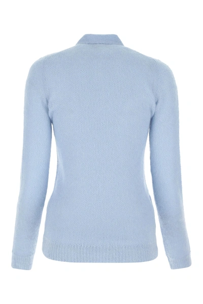 Shop Prada Powder Blue Mohair Blend Sweater  Lightblue  Donna 42