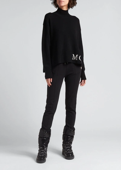Shop Moncler Slim-fit Sweatpants In Black