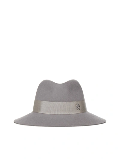 Shop Maison Michel Henrietta Fedora Hat In Grey