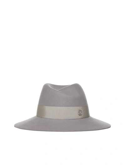 Shop Maison Michel Virginie Felt Fedora Hat In Grey