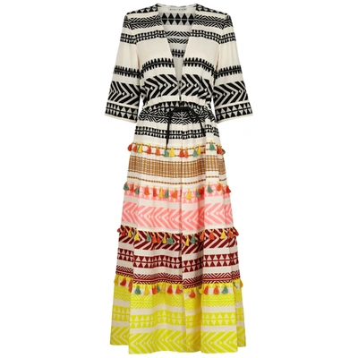 Shop Alice And Olivia Talia Cotton-jacquard Jacket In Multicoloured