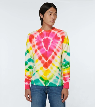Shop The Elder Statesman Burst Simple Crewneck Sweater In Multicoloured