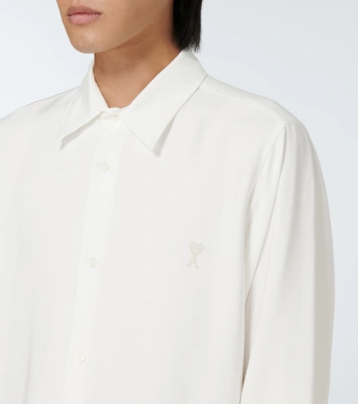 Shop Ami Alexandre Mattiussi Ami De Coeur Summer-fit Shirt In White
