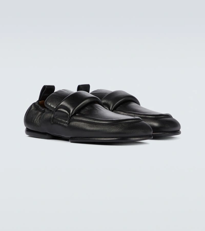 Shop Dries Van Noten Padded Leather Shoes In Black