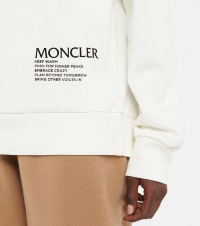 Shop Moncler Cotton-blend Sweatshirt In White