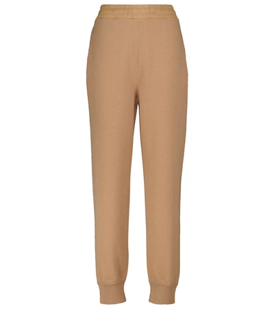 Shop Moncler Wool And Cashmere Sweatpants In Beige