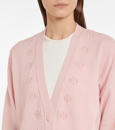 Shop Barrie Cashmere Cardigan In Pink