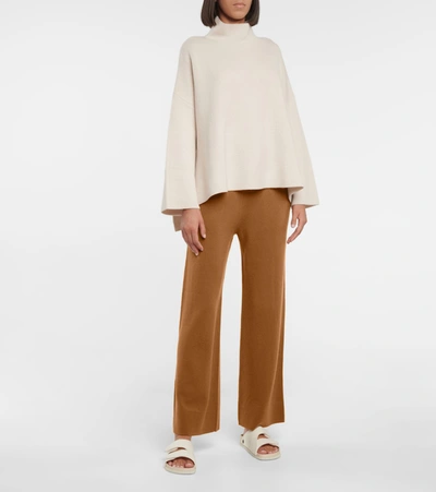 Shop Jardin Des Orangers Wool And Cashmere Pants In Brown
