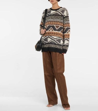 Shop Etro Wool-blend Sweater In Brown