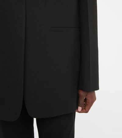 Shop Jil Sander Single-breasted Wool-blend Blazer In Black