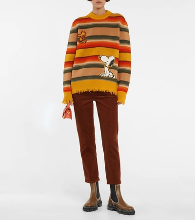 Shop Alanui The Peanuts Gauchos Wool Sweater In Multicoloured