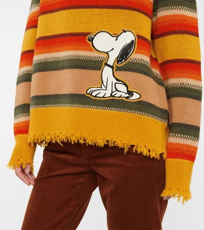 Shop Alanui The Peanuts Gauchos Wool Sweater In Multicoloured