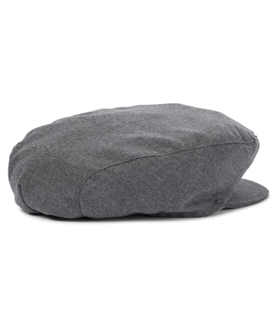 Shop Il Gufo Baker Boy Hat In Grey