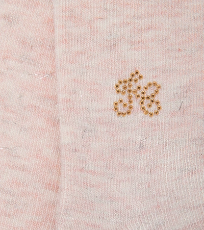 Shop Tartine Et Chocolat Metallic-knit Tights In Pink