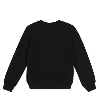 Shop Moschino Logo Cotton Jersey Sweatshirt In Black