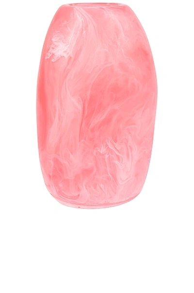 Shop Dinosaur Designs Medium Pebble Vase In Pink Guava