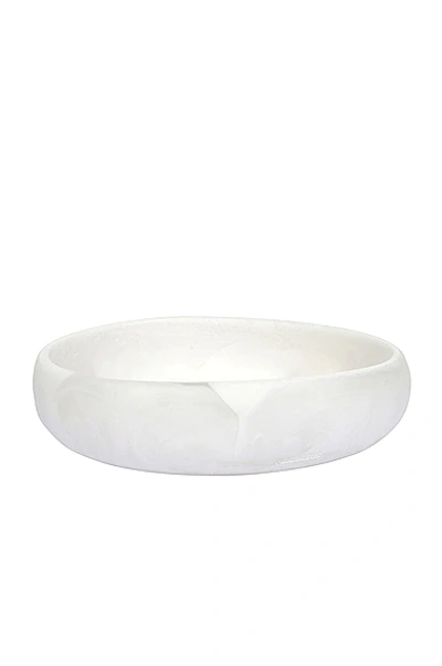 Shop Dinosaur Designs Small Rock Bowl In Swirl White & Clear