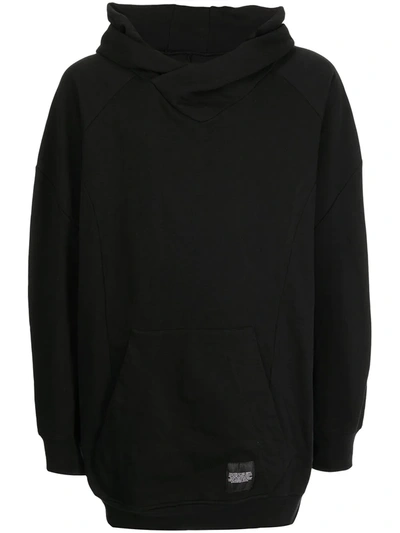 Shop Julius Oversized Long-sleeve Hoodie In Black